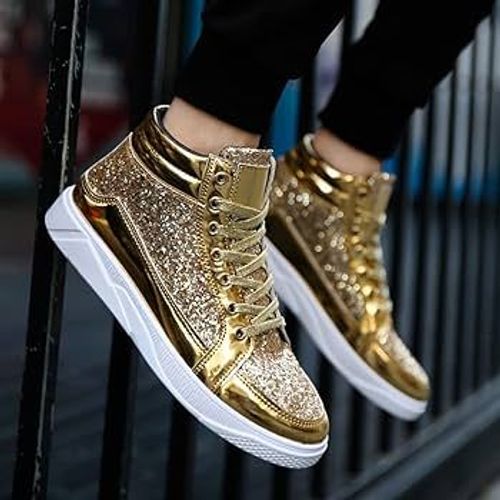 Glittery High Top Skate Shoes