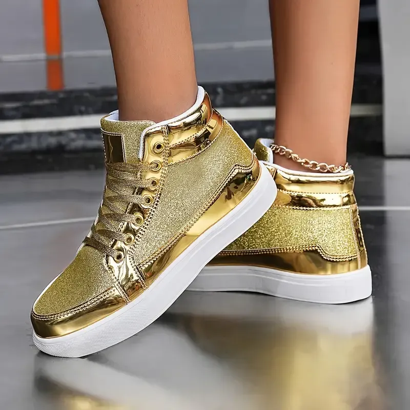 Glittery High Top Skate Shoes