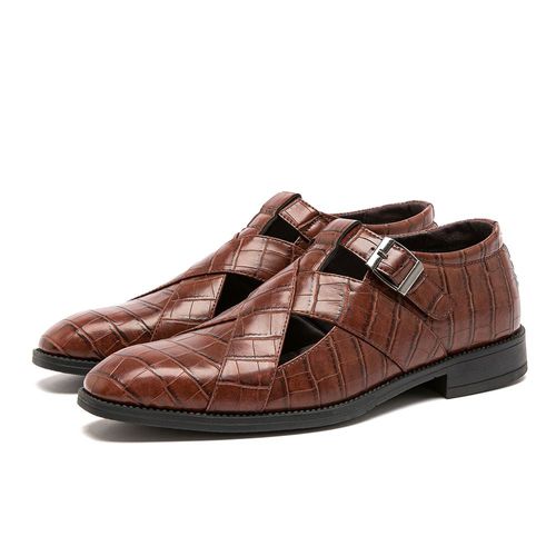 Roman shoes, business casual shoes, breathable, fashionable and trendy genuine leather men's shoes