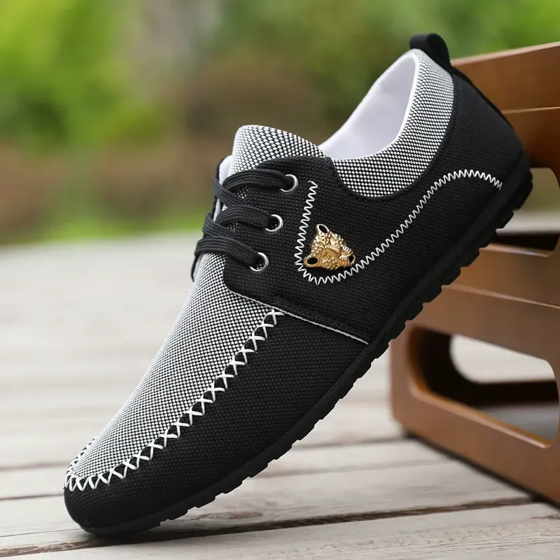 New style tods shoes large size summer breathable canvas shoes trendy low top versatile casual shoes
