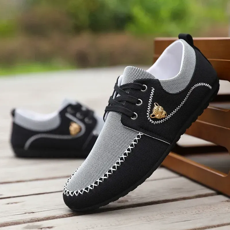 New style tods shoes large size summer breathable canvas shoes trendy low top versatile casual shoes