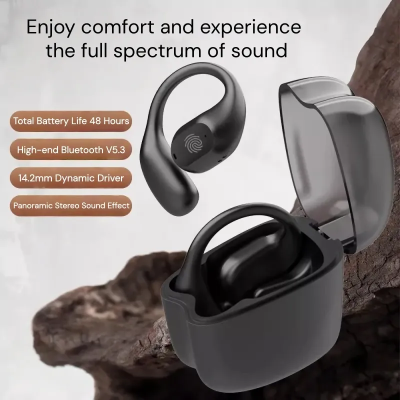 The new JS37 ear-hook Bluetooth headset features a large battery capacity, digital display screen, and ultra-long battery life