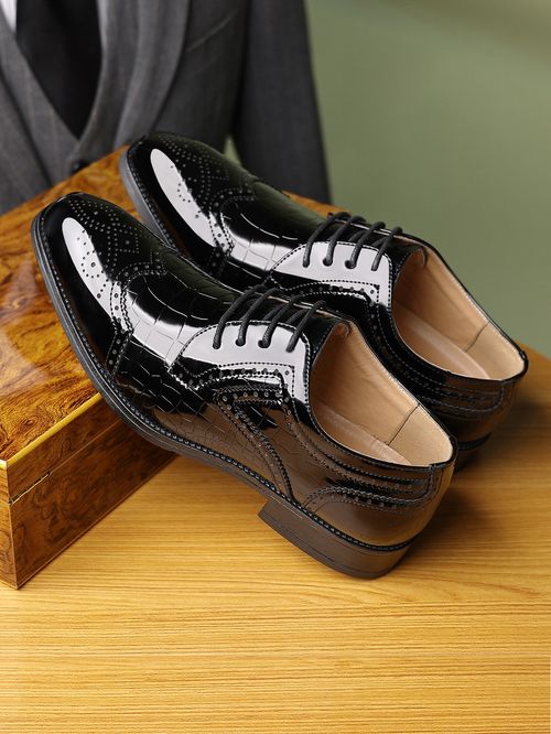 men's square toe leather oxford shoes