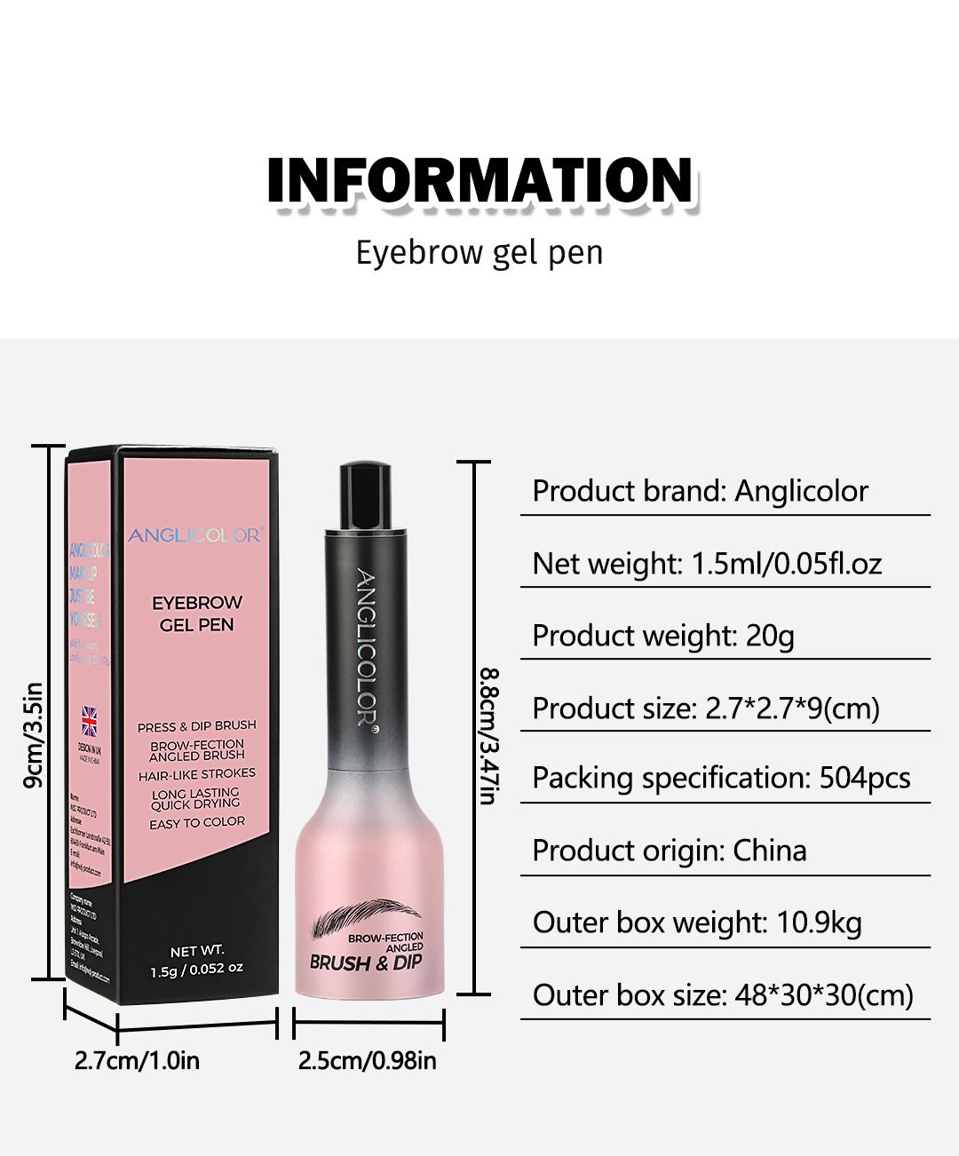 This upgraded version of our best-selling brow mascara features a press-type fine brush applicator, is waterproof, smudge-proof, and creates natural-looking brows.