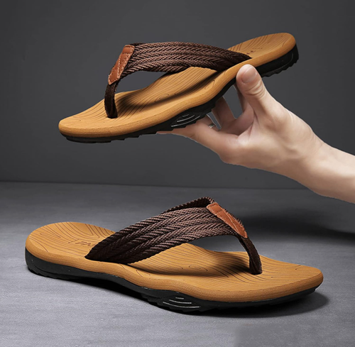 Men's Trendy Color Block Lightweight Flip Flops, Comfy Non Slip Casual Durable Thong Sandals For Men's Outdoor Activities