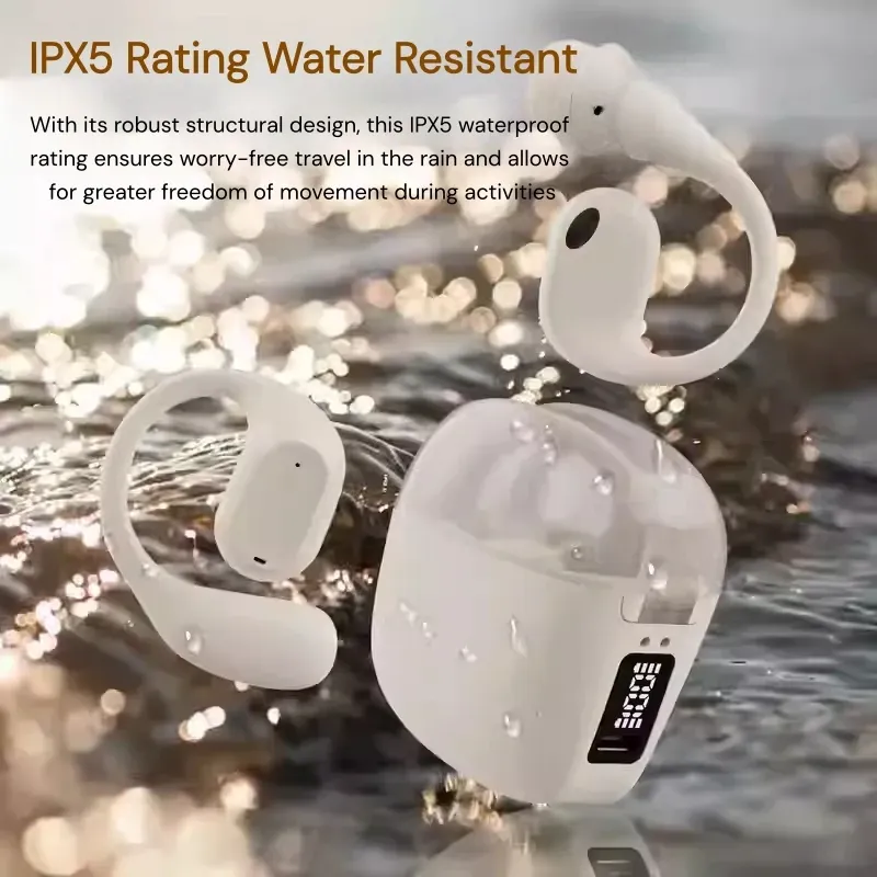 The new JS37 ear-hook Bluetooth headset features a large battery capacity, digital display screen, and ultra-long battery life