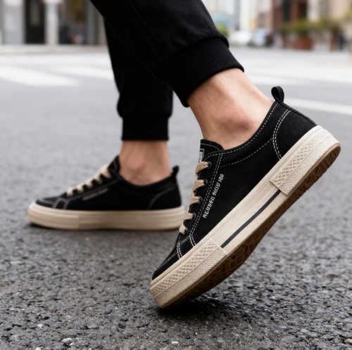 Summer men's shoes are versatile and casual black and brown sports shoes