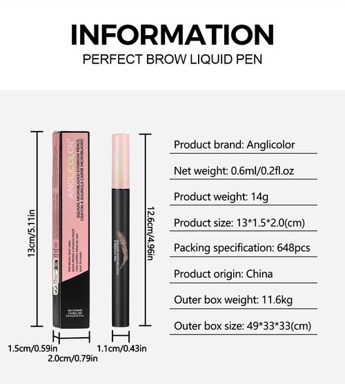 Direct liquid eyebrow pencil, waterproof, long-lasting, non-fading, and creates defined natural-looking brows. (Cross-border liquid eyebrow pencil)