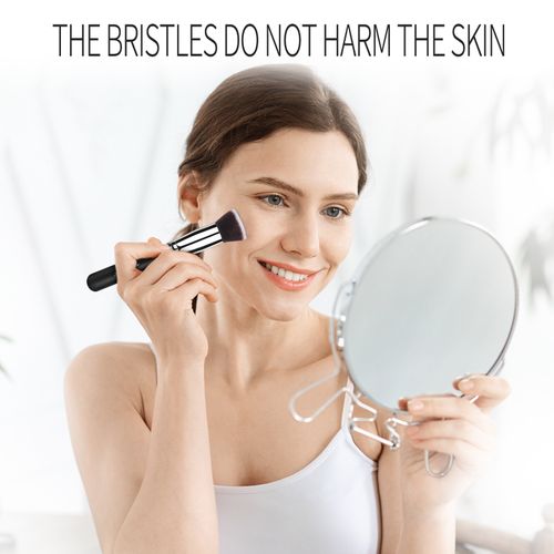 ANGLICOLOR Beauty Flat-Top Foundation Brush, Soft and Slim, Portable Soft-bristled Wooden Handle Makeup Brush