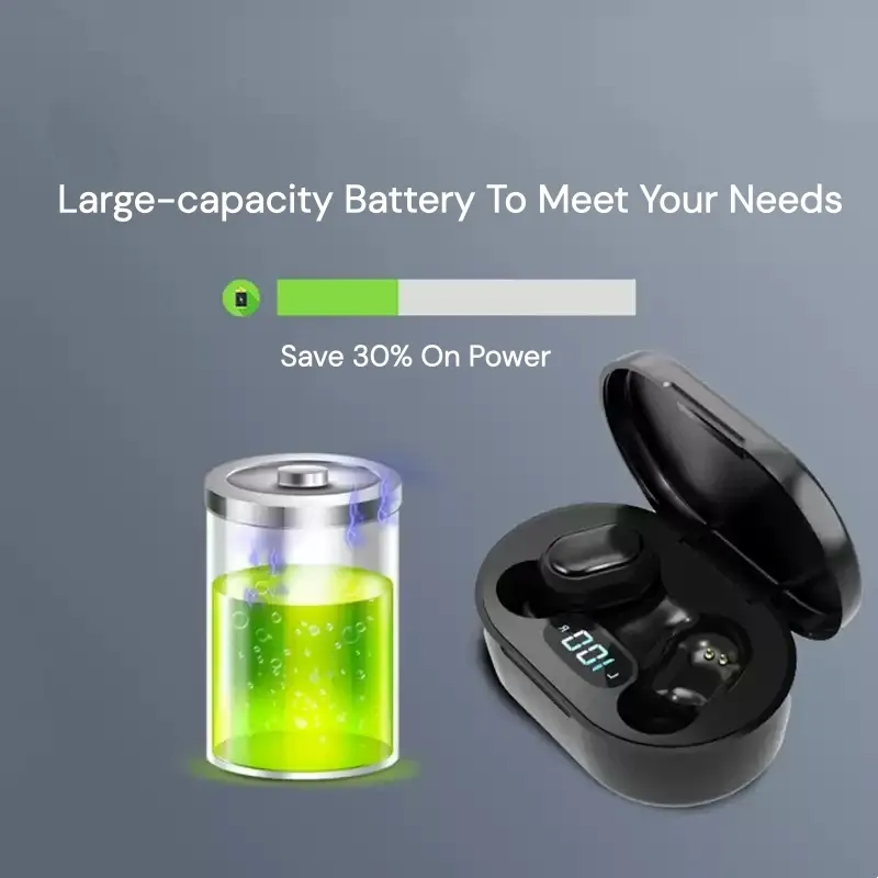 Wireless Bluetooth Headset With Digital Battery Display