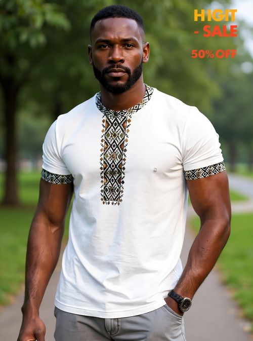 Men's short-sleeved T-shirt business casual series digital short-sleeved 3D printing style loose short-sleeved