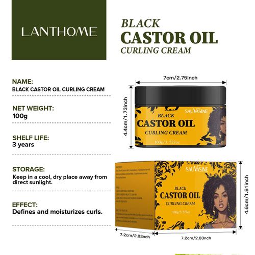 UVASINE Black Castor Oil Curling Cream 100gSA