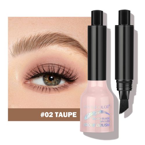 Eyebrow mascara with large brush head, multi-purpose for eyebrows and hairline, smudge-proof, and press-to-brush for natural-looking brows.