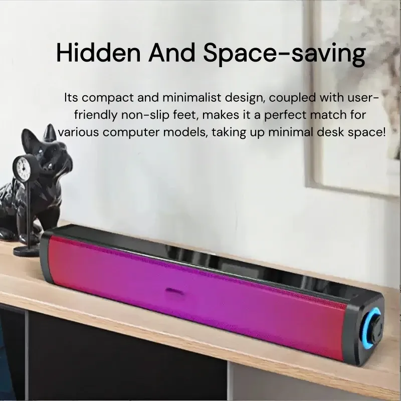 Computer Mini Speaker Desktop Home Bluetooth Speaker Long Strip Wired Gaming Subwoofer E-1411