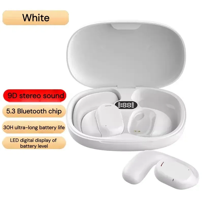 The new JS37 ear-hook Bluetooth headset features a large battery capacity, digital display screen, and ultra-long battery life