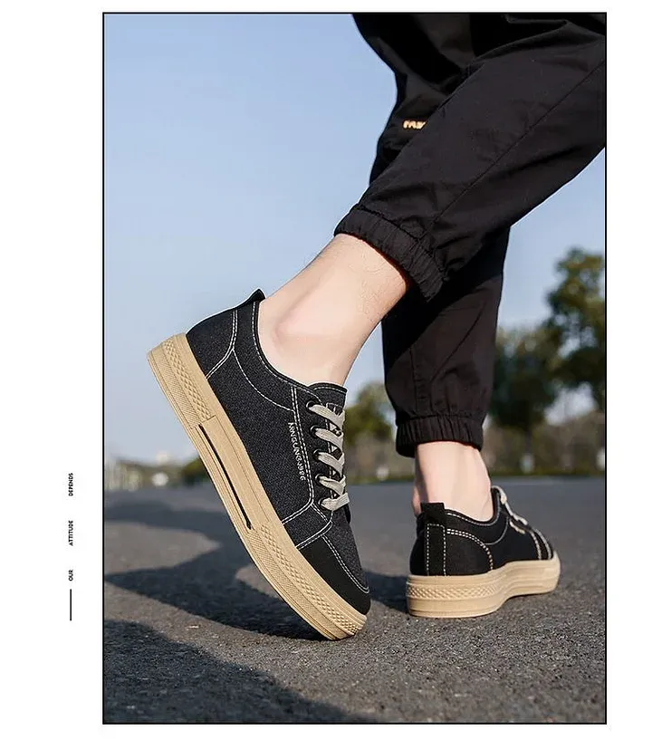 Summer men's shoes are versatile and casual black and brown sports shoes