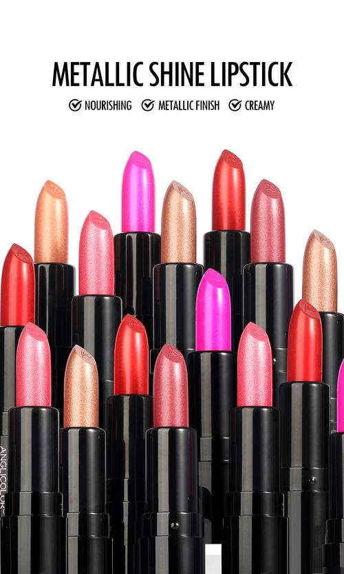 Cross-border 6-piece pearlescent lipstick set, European and American style, fine shimmer, long-lasting, waterproof, non-fading, and non-transferable.