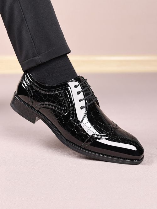 men's square toe leather oxford shoes