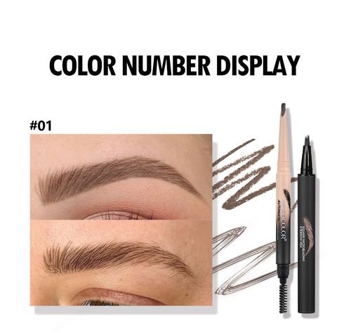 Popular eyebrow pencil set, waterproof and smudge-proof liquid eyebrow pencil, export-grade makeup water eyebrow pencil