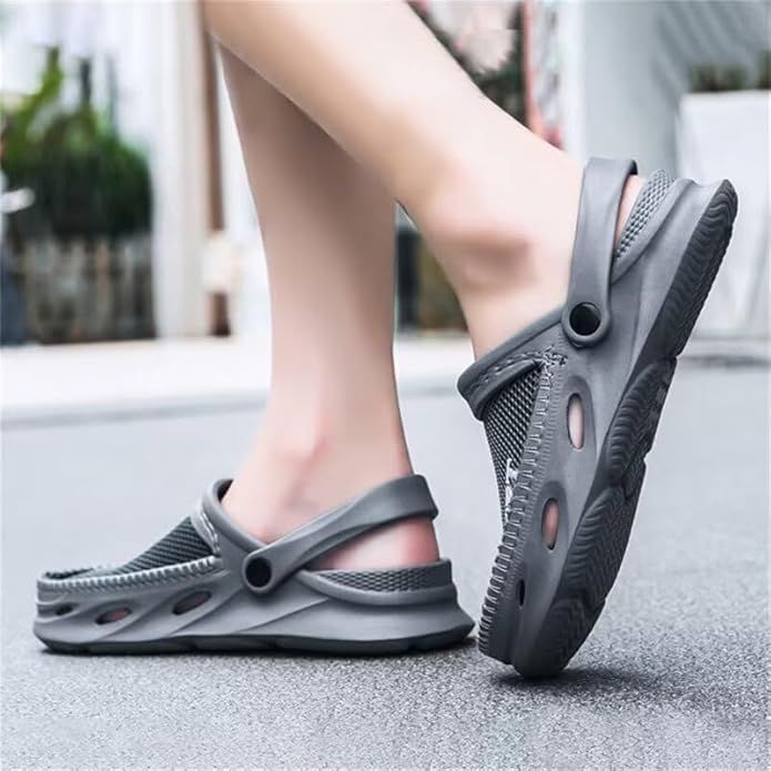 Premium Breathable Clog Sandals for Men & Women | Mesh Upper Ventilated Design, Ergonomic Cloud-Cushioned Sole, Adjustable Strap | Lightweight Non-Slip Footwear for Versatile Indoor & Outdoor Daily Wear