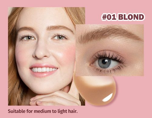 This popular eyebrow mascara is waterproof, smudge-proof, has a large brush, and provides long-lasting, vibrant color without fading, creating natural-looking brows.