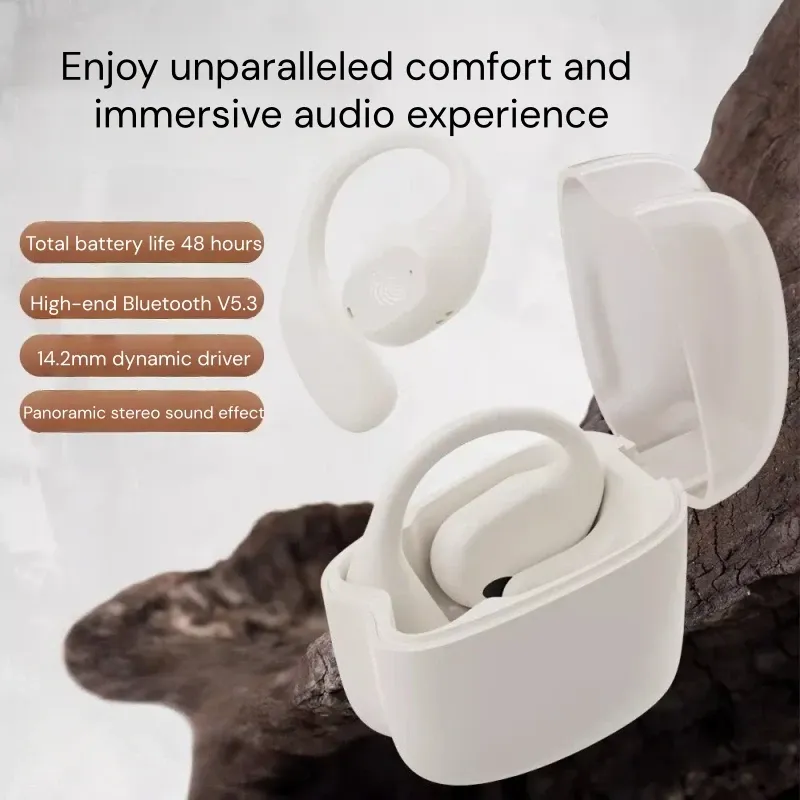 The new JS37 ear-hook Bluetooth headset features a large battery capacity, digital display screen, and ultra-long battery life