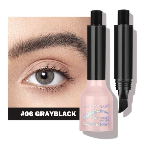 Eyebrow mascara with large brush head, multi-purpose for eyebrows and hairline, smudge-proof, and press-to-brush for natural-looking brows.