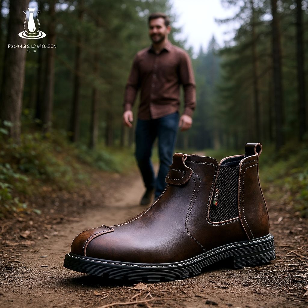 🔥Hot Sale🔥Men's retro British style genuine leather work boots high top casual high top shoes short boots winter boots autumn and spring breathable boots men