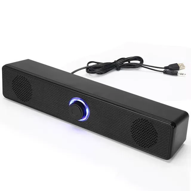 Computer Mini Speaker Desktop Home Bluetooth Speaker Long Strip Wired Gaming Subwoofer E-1411