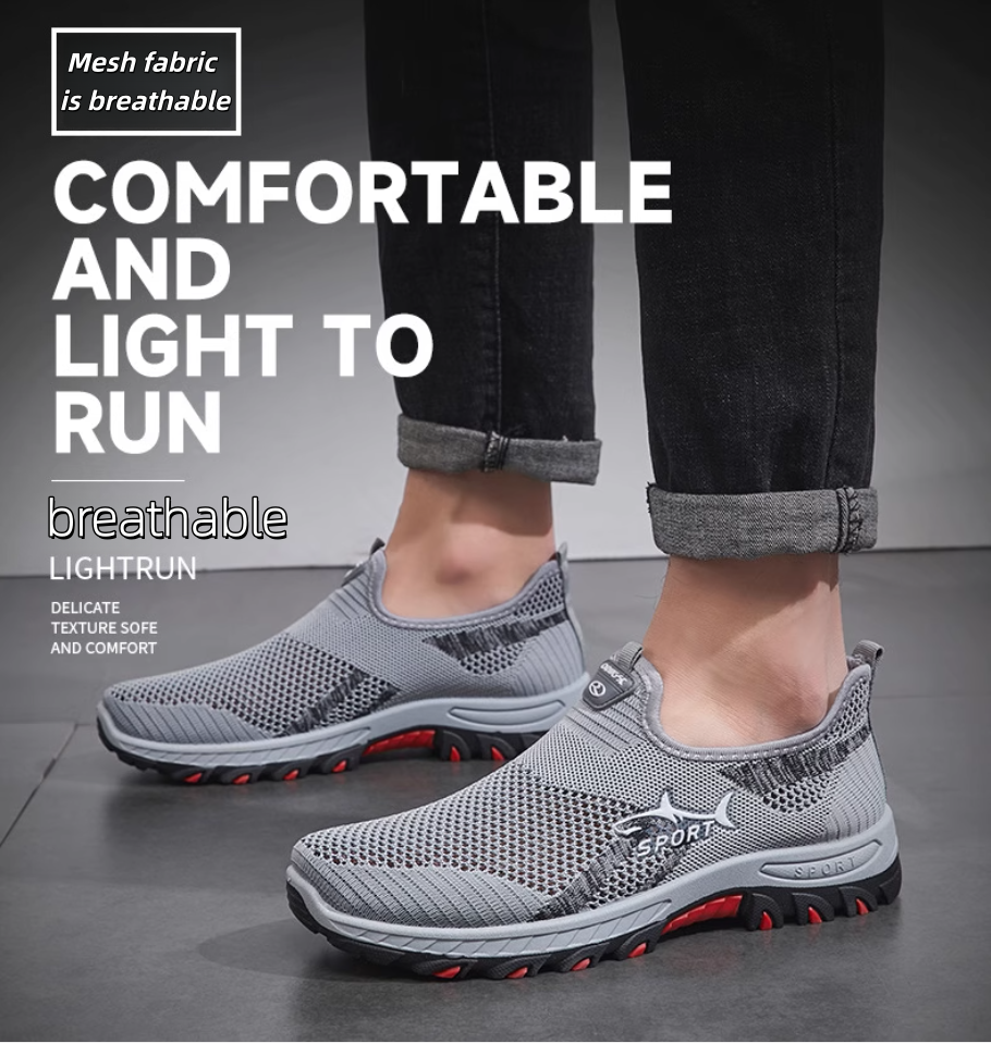 🔥Hot Sale Promotion -🔥ComfortWalk Men's Low Top Slip-On Shoes - Breathable, Non-Slip, Water-Resistant, Lightweight, and Durable for Outdoor Casual Activities, Camping, Hiking, and Travel