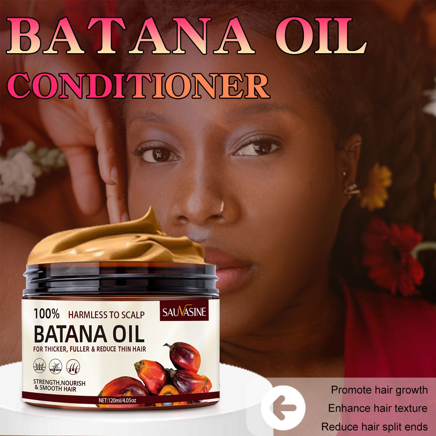 Woxin Batana Oil Conditioner 120ml: Moisturizes, repairs, strengthens, prevents hair loss, and promotes thicker hair.