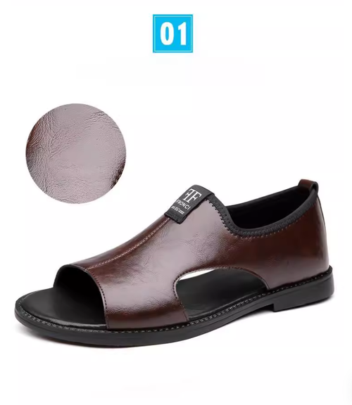 Plus Size Men's Open Toe Breathable Sandals, Comfy Non Slip Rubber Sole Casual Durable Beach Water Shoes, Men's Footwear