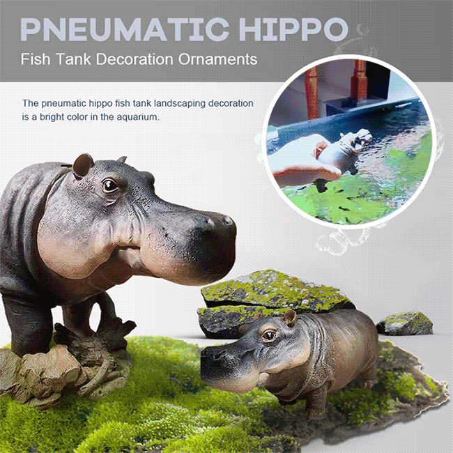 Pneumatische Nilpferd Fisch Tank Dekoration Ornamente