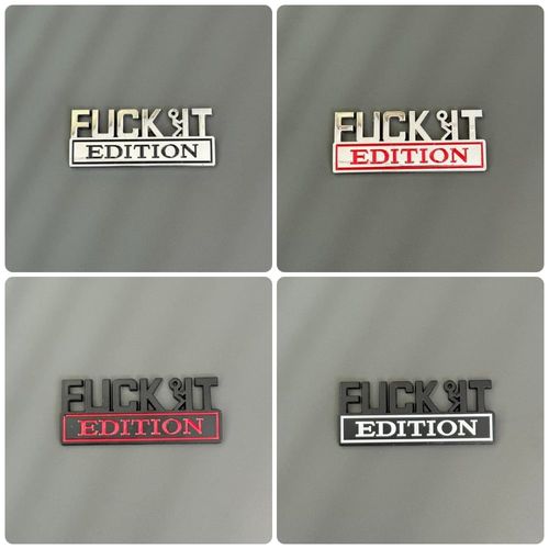 🏆Letzter Tag: 1 kaufen und 1 gratis erhalten🚗💨Emblem FVCK IT Edition