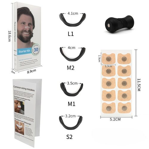 Dilatador Nasal Magnético - Kit Anti-Ressono e Alívio da Congestão para Esporte e Sono