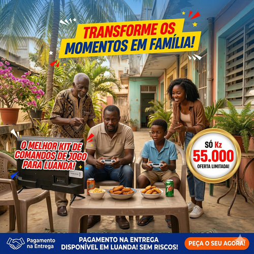 🎮 CONSOLA RETRO GAME STICK 4K ULTRA HD – O VERDADEIRO MAMBO COM +40.000 JOGOS CLÁSSICOS, 64GB DE MEMÓRIA E 2 COMANDOS SEM FIOS (2.4G) 🕹️ — REVIVE A TUA INFÂNCIA COM 23 EMULADORES (PS1, MEGA DRIVE, GAMEBOY E MUITO MAIS!) 🇦🇴 ENTREGAS AO DOMICÍLIO EM TODA LUANDA E PAGAMENTO NO ACTO DA ENTREGA (CASH OU EXPRESS)! 💸🚚