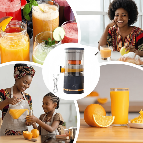 Espremedor de Cítricos Automático e Elétrico 7.4V - Portátil com Recipiente de Sumo