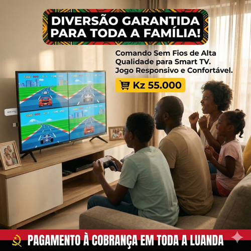 🎮 CONSOLA RETRO GAME STICK 4K ULTRA HD – O VERDADEIRO MAMBO COM +40.000 JOGOS CLÁSSICOS, 64GB DE MEMÓRIA E 2 COMANDOS SEM FIOS (2.4G) 🕹️ — REVIVE A TUA INFÂNCIA COM 23 EMULADORES (PS1, MEGA DRIVE, GAMEBOY E MUITO MAIS!) 🇦🇴 ENTREGAS AO DOMICÍLIO EM TODA LUANDA E PAGAMENTO NO ACTO DA ENTREGA (CASH OU EXPRESS)! 💸🚚