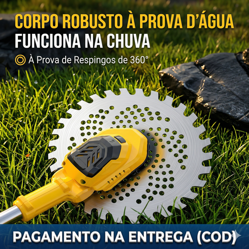 👑 REI DO PODER: Corta-Grama Elétrico Multifuncional com Motor Brushless ⚡ e Bateria de Lítio de Longa Duração 🔋! Ceifeira Doméstica Portátil de Alta Potência para Terrenos Bravios 🌿, com 9 Polegadas de Lâmina de Serra Circular ⚙️ e Cabo Telescópico Ajustável de 120-145cm 📏, Display Digital e Escudo Protetor Grande 🛡️. Mais Seguro, Mais Forte e 10 Vezes Mais Eficiente 💪!