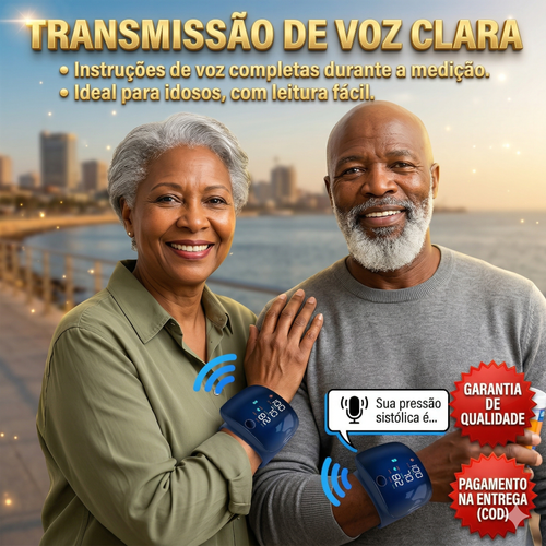 🩺 Monitor de Tensão Arterial de Pulso Digital com Ecrã LED a Cores e Anúncio por Voz 🔊 | Botão Táctil e Memória para 2 Utilizadores 👥 | Bateria Recarregável USB-C de Longa Duração 🔋 | Entrega em Luanda com Pagamento no Acto! 🚚💨 🇦🇴
