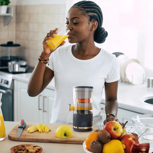 Espremedor de Cítricos Automático e Elétrico 7.4V - Portátil com Recipiente de Sumo