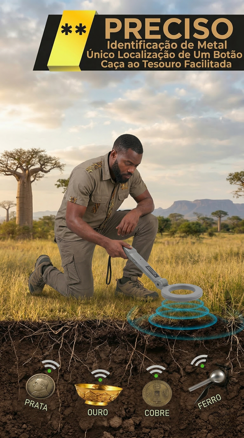 🛡️ Scanner de Segurança Portátil – Alarme Sonoro e Luminoso 🚨 Alta Sensibilidade ⚡