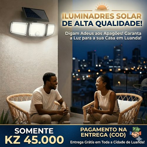 🚨 Holofote Solar Super Potente (222 LED) ⚡ com Sensor e Controle | 💰 Conta de Luz 0 Kz!