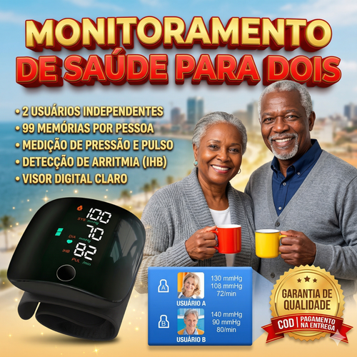 🩺 Monitor de Tensão Arterial de Pulso Digital com Ecrã LED a Cores e Anúncio por Voz 🔊 | Botão Táctil e Memória para 2 Utilizadores 👥 | Bateria Recarregável USB-C de Longa Duração 🔋 | Entrega em Luanda com Pagamento no Acto! 🚚💨 🇦🇴