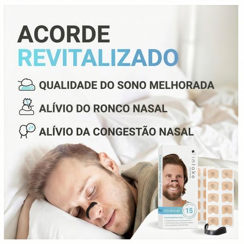 Dilatador Nasal Magnético - Kit Anti-Ressono e Alívio da Congestão para Esporte e Sono