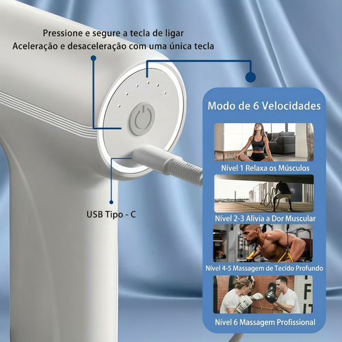 Dealsure Máquina de Massagem para Dor no Corpo | Mini Pistola de Massagem | 9 Cabeças Ajustáveis para Massagem de Tecido Profundo, Alívio Muscular para Costas, Ombros e Pés