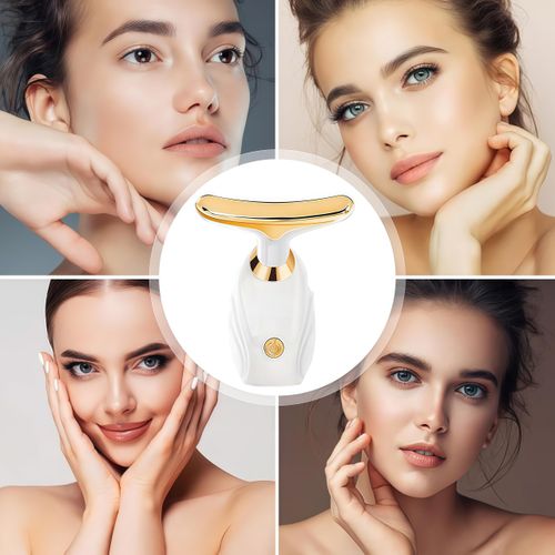 Massageador de Pescoço e Rosto com , Efeito Lifting, Firmador da Pele, Anti-Rugas e Redutor de Papada