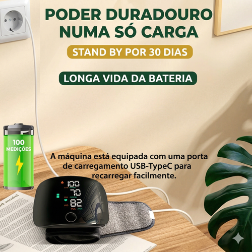 🩺 Monitor de Tensão Arterial de Pulso Digital com Ecrã LED a Cores e Anúncio por Voz 🔊 | Botão Táctil e Memória para 2 Utilizadores 👥 | Bateria Recarregável USB-C de Longa Duração 🔋 | Entrega em Luanda com Pagamento no Acto! 🚚💨 🇦🇴