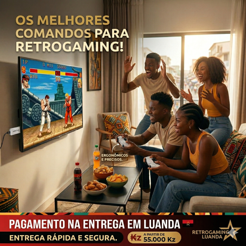 🎮 CONSOLA RETRO GAME STICK 4K ULTRA HD – O VERDADEIRO MAMBO COM +40.000 JOGOS CLÁSSICOS, 64GB DE MEMÓRIA E 2 COMANDOS SEM FIOS (2.4G) 🕹️ — REVIVE A TUA INFÂNCIA COM 23 EMULADORES (PS1, MEGA DRIVE, GAMEBOY E MUITO MAIS!) 🇦🇴 ENTREGAS AO DOMICÍLIO EM TODA LUANDA E PAGAMENTO NO ACTO DA ENTREGA (CASH OU EXPRESS)! 💸🚚