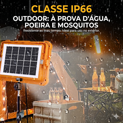 💡 Super Refletor Solar Inteligente 4 em 1 para Luanda: Iluminação Total com CUSTO ZERO de Energia o Ano Todo! Perfeito para Campismo, Reparações, Casa e Emergências (SOS) com 4 Modos de Luz, Power Bank Integrado e Proteção IP66 contra Chuva ☀️⛺🛠️🚨🇦🇴